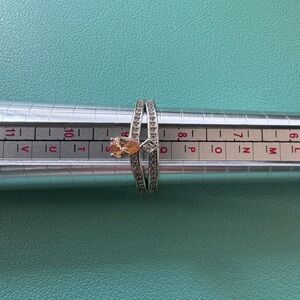 Fragrant Jewels Peach and Silver NWOT Ring Size 9